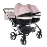 Junama Fluo Line Duo 06 Pink Silver Dvīņu rati 3in1