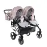 Junama Fluo Line Duo 06 Pink Silver Dvīņu rati 3in1
