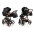 Junama Glitter 01 Black Bērnu rati 2in1