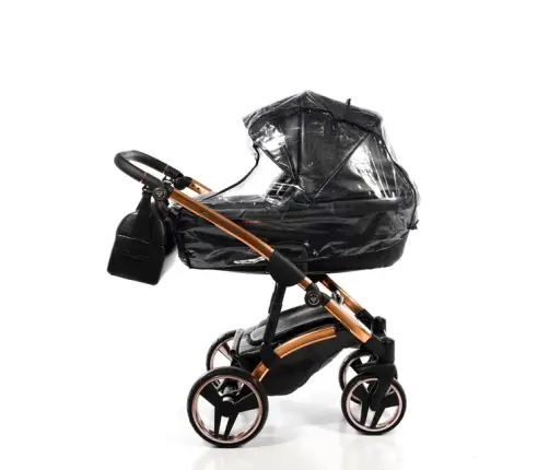 Junama Glitter 01 Black Bērnu rati 3in1