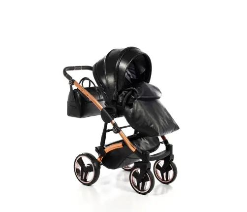 Junama Glitter 01 Black Bērnu rati 3in1