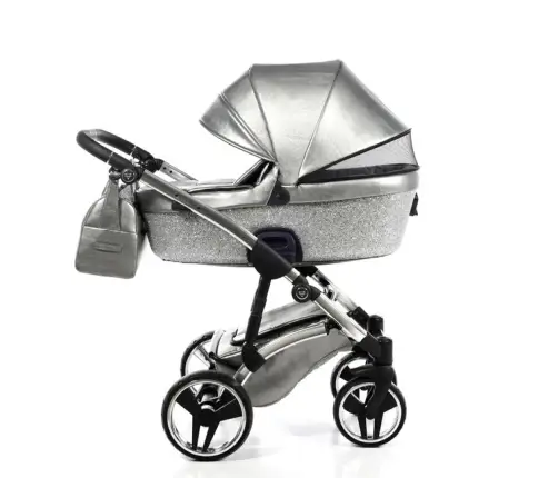 Junama Glitter 03 Silver Bērnu rati 3in1