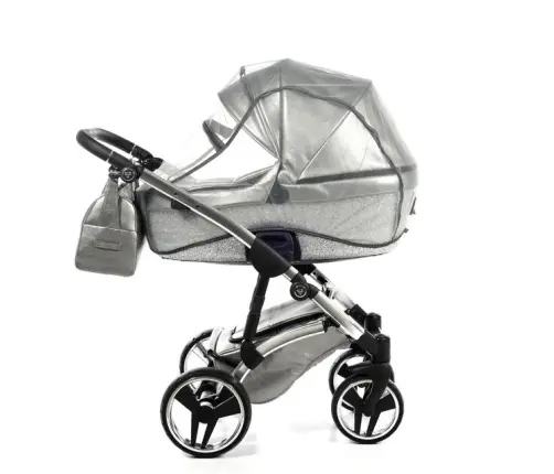 Junama Glitter 03 Silver Bērnu rati 3in1