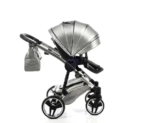 Junama Glitter 03 Silver Bērnu rati 3in1