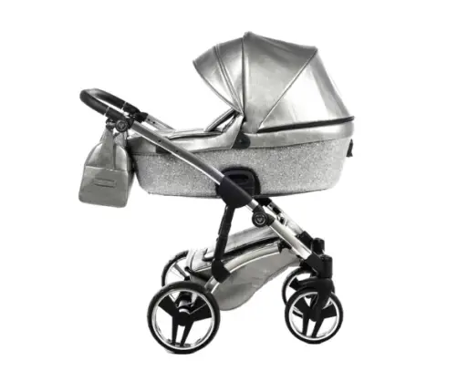 Junama Glitter 03 Silver Bērnu rati 3in1