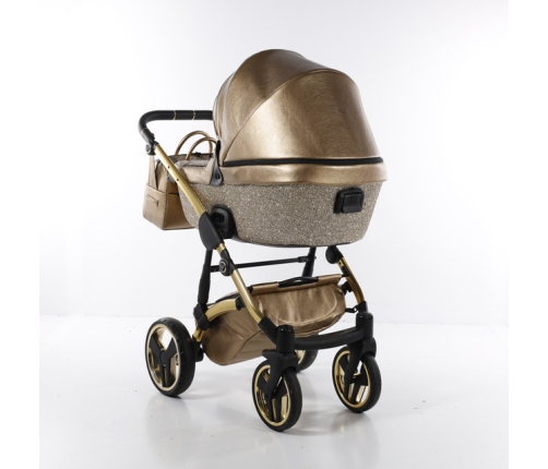 Junama Glitter 04 Gold Bērnu rati 2in1