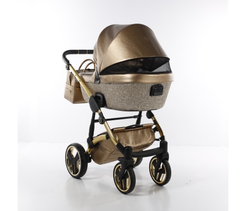 Junama Glitter 04 Gold Bērnu rati 2in1