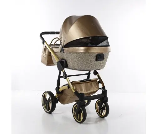Junama Glitter 04 Gold Bērnu rati 2in1