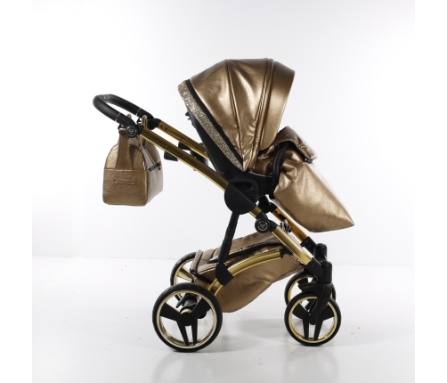 Junama Glitter 04 Gold Bērnu rati 2in1