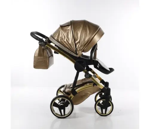 Junama Glitter 04 Gold Bērnu rati 2in1