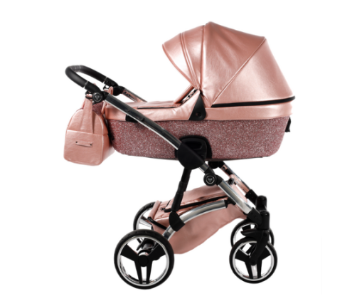 Junama Glitter 06 Pink Bērnu rati 2in1