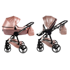 Junama Glitter 06 Pink Bērnu rati 2in1