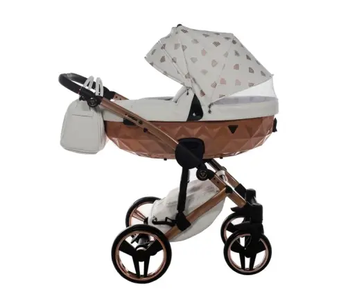 Junama Glow col. 1 White rose gold Универсальная коляска 3 в 1