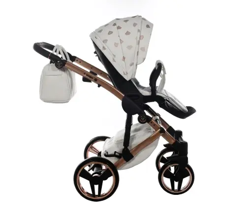 Junama Glow col. 1 White rose gold Универсальная коляска 3 в 1