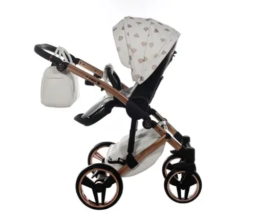 Junama Glow col. 1 White rose gold Универсальная коляска 3 в 1