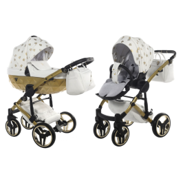 Junama Glow col. 2 White gold Bērnu ratiņi 2 in 1