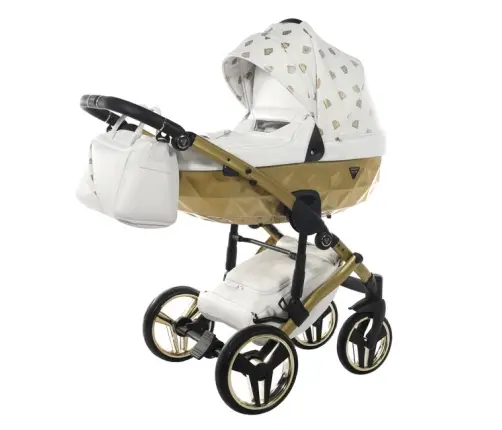 Junama Glow col. 2 White gold Bērnu ratiņi 3 in 1