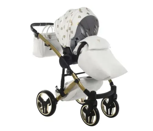 Junama Glow col. 2 White gold Bērnu ratiņi 3 in 1