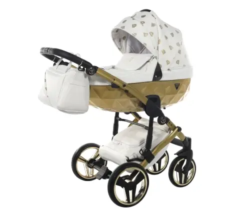 Junama Glow col. 2 White gold Bērnu ratiņi 3 in 1