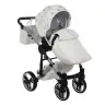 Junama Glow col. 3 White silver Детская коляска 2в1