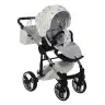 Junama Glow col. 3 White silver Детская коляска 2в1