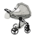 Junama Glow col. 3 White silver Bērnu rati 2in1