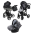 Junama Glow col.4 Graphite silver Bērnu ratiņi 3 in 1
