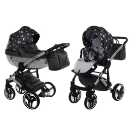 Junama Glow col.4 Graphite silver Universālie rati 2in1