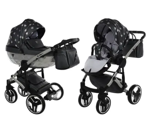 Junama Glow col.4 Graphite silver Универсальная коляска 2 в 1