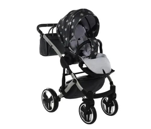 Junama Glow col.4 Graphite silver Универсальная коляска 2 в 1