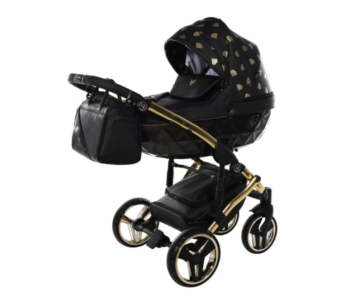 Junama Glow col.5 Black gold Bērnu ratiņi 3 in 1