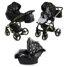 Junama Glow col.5 Black gold Универсальная коляска 3 в 1 Junama Glow col.5 Black gold Универсальная коляска 3 в 1