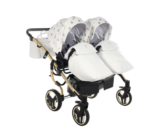 Junama Glow Duo 02 White Gold Dvīņu rati 2in1