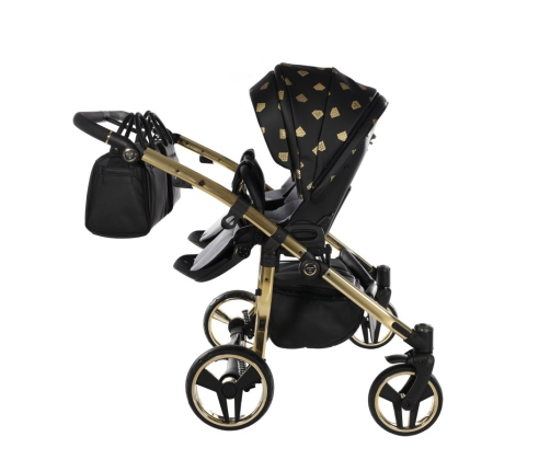 Junama Glow Duo 05 Black Gold Dvīņu rati 2in1