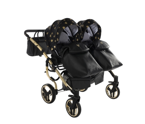 Junama Glow Duo 05 Black Gold Dvīņu rati 2in1