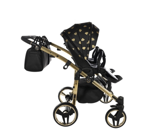 Junama Glow Duo 05 Black Gold Dvīņu rati 2in1