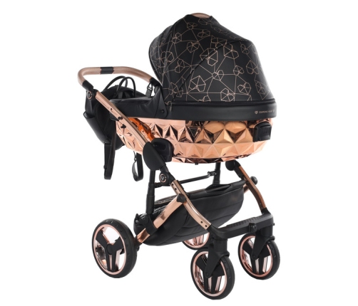 Junama Heart 02 Black rose gold Детская коляска 2in1