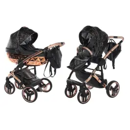 Junama Heart 02 Black rose gold Детская коляска 2in1