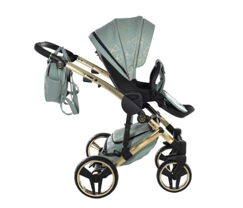 Junama Heart 03 Green gold Bērnu rati 3in1