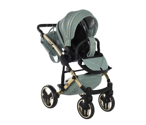 Junama Heart 03 Green gold Bērnu rati 3in1