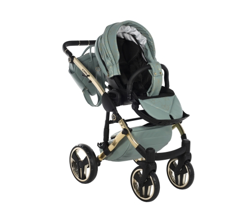 Junama Heart 03 Green gold Bērnu rati 3in1