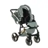 Junama Heart 03 Green gold Bērnu rati 3in1