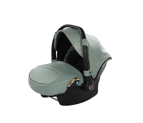 Junama Heart 03 Green gold Bērnu rati 3in1