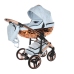 Junama Heart 05 Baby blue rose gold Bērnu rati 2in1
