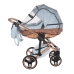 Junama Heart 05 Baby blue rose gold Bērnu rati 2in1