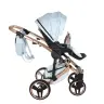 Junama Heart 05 Baby blue rose gold Bērnu rati 3in1
