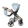 Junama Heart 05 Baby blue rose gold Bērnu rati 3in1