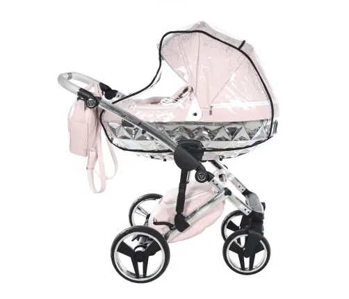 Junama Heart 06 Pink silver Bērnu rati 2in1