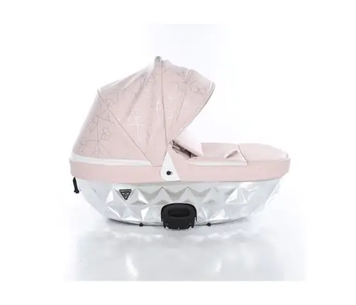 Junama Heart 06 Pink silver Bērnu rati 2in1