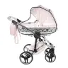 Junama Heart 06 Pink silver Bērnu rati 3in1